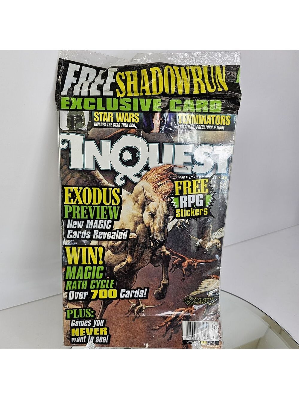 SEALED Inquest Magazine Issue #39 July 1998 Star Wars, Shadowrun, Stickers